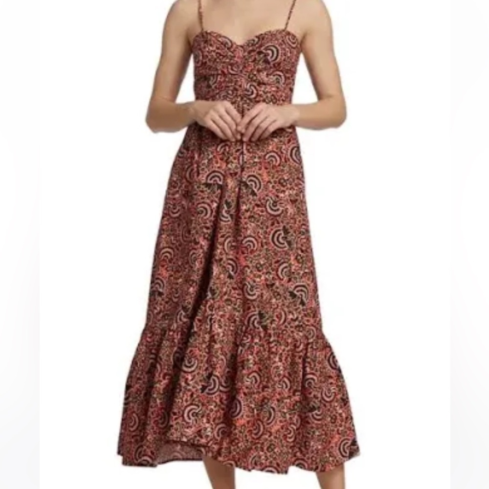 ALC floral spaghetti strap midi dress, Kade floral print, size 0